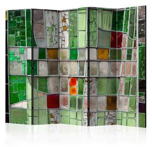 Artgeist Paravan Emerald Stained Glass I, 5-Delni, Enostranski