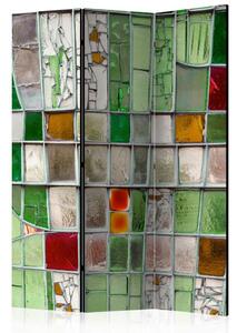 Artgeist Paravan Emerald Stained Glass, 3-Delni, Enostranski