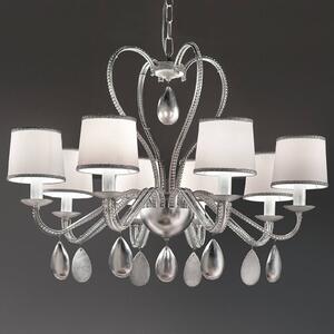 Osemsvetlobni lestenec Anouk silver