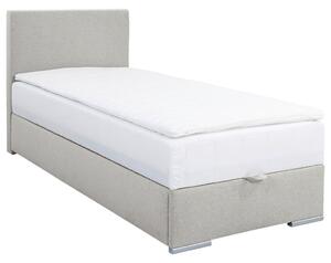 POSTELJA Z VZMETNICO 90 cm x 200 cm , tekstil ekru