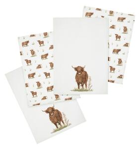 Bombažne kuhinjske krpe v kompletu 4 ks 50x70 cm Angus Highland Cow – Catherine Lansfield