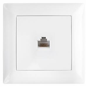 RJ45 Vtičnica z Okvirjem OSTE JNH010-S WHITE