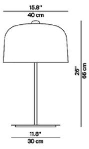 Namizna svetilka Luceplan Zile, golobje siva, višina 66 cm