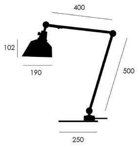 Midgard modularna namizna svetilka TYP 551 črna 70 cm