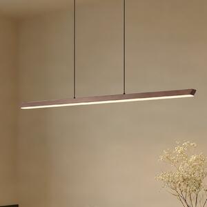 Lucande LED-visoka svetilka Solvar, 117 cm, rjava, CCT, z možnostjo, zatemnjen, Rjava / rjasta, Dnevna soba / jedilnica, Kovina