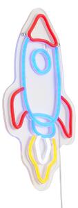 Neon stenska svetilka večbarvna vklj. LED - Raketa