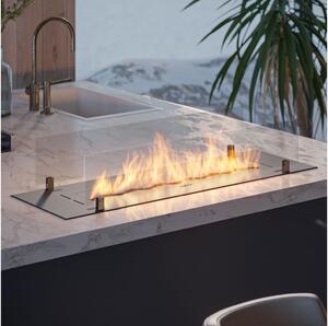 InFire - Vgradni BIO kamin 8,5x100 cm 6kW črna
