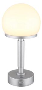Globo 21034SI - LED Polnilna na dotik namizna svetilka HAKU LED/2,5W/5V 2800K srebrna