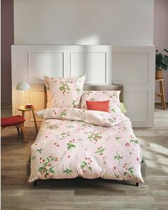 POSTELJNINA WALDERDBEEREN ESSENTIAL 140/200 cm saten temno rdeča