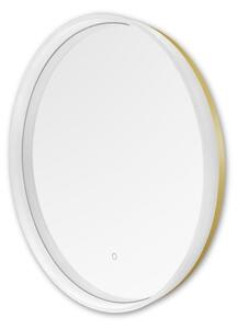 Zuma Line D2526-LED Kopalniško ogledalo s osvetlitvijo 24W/230V 3000/4000/6000K IP44 bela/zlata