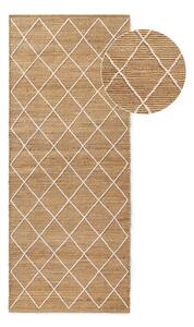 Ročno tkan tekač iz jute v naravni barvi 80x200 cm Kunu – Hanse Home