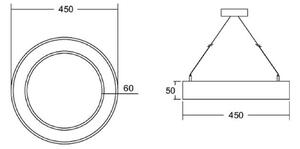 BRUMBERB Biro Circle Ring5 direct DALI, Ø 45 cm, bela, 3000K