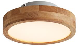 Skandinavska stropna svetilka lesena 30 cm vklj. LED zatemnilna - Pecker