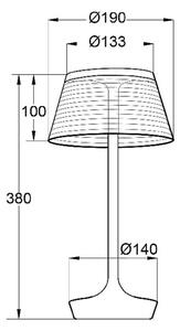 Aluminor La Petite Lampe LED namizna svetilka, bela