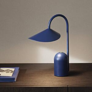 Ferm LIVING LED namizna svetilka Arum, modra, z možnostjo zatemnitve, IP44