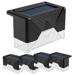 Set 4 solarnih ograjnih LED svetilk hladno bele IP65