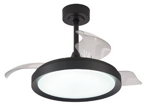 Stropni ventilator LED Mistral Mini črn DC tihi Ø91cm CCT