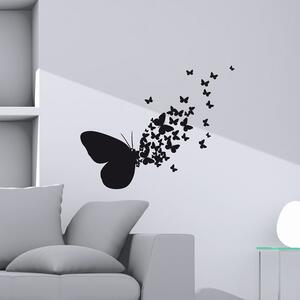 Okrasna nalepka "Butterflies Silhouettes" (31 cm x 31 cm)