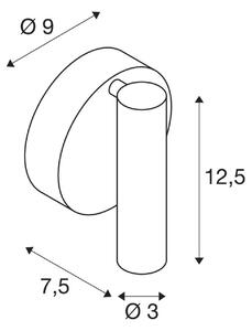 SLV LED stenska svetilka Karpo 30, črna, aluminij, širina 9 cm