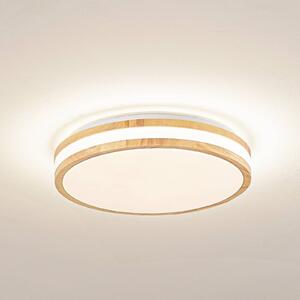 Lindby LED stropna svetilka Emiva, Ø 39,5 cm, CCT, les