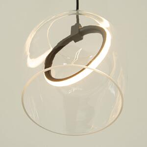 LED viseče svetilo 23080, prozorno, 1-svetloba, steklo, Ø 20 cm