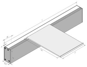 LED stenska svetilka Intero-Line, črna, 120 cm, aluminij, CCT