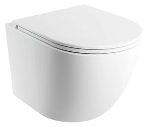 OMNIRES OTTAWASPXMWBM - Viseča WC školjka z WC desko SoftClose OTTAWA keramika/bela