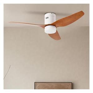 ZEVENTI - LED Stropni ventilator PADUA LED/18W/230V Wi-Fi Tuya bela/rjava + Daljinski upravljalnik
