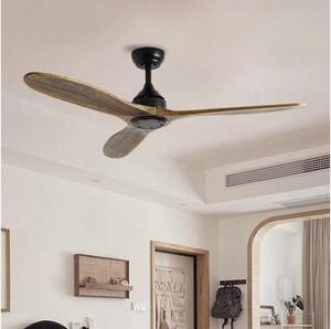 ZEVENTI - Stropni ventilator LAURIA Wi-Fi Tuya črn/drevo + DO