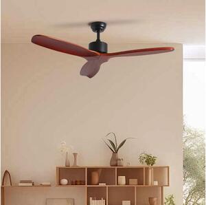 ZEVENTI - Stropni ventilator CUENCA Wi-Fi Tuya črna/hrast + Daljinski upravljalnik