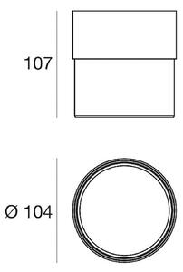 Stropna svetilka Crumb LED, bela, Ø 10,4 cm, železo, steklo