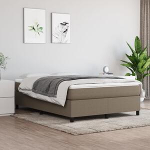 VidaXL Box spring postelja z vzmetnico taupe 140x200 cm blago