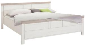POSTELJA 180 cm x 200 cm , leseni material siva, bela