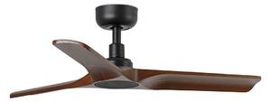 FARO 33806WT - Stropni ventilator HEYWOOD S les/črna pr. 90 cm WT + Daljinski upravljalnik