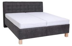 Oblazinjena postelja s prostorom za shranjevanje brez vzmetnice VIOLET 160x200 cm temna siva