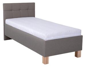 Oblazinjena postelja s prostorom za shranjevanje brez vzmetnice MARIA ONE 90x200 cm taupe