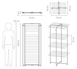 Belo stojalo za sušenje perila 30 m HangOn Tower – Brabantia