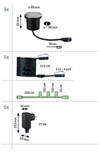 Paulmann Plug & Shine LED svetilka za vgradnjo 4,5W komplet 3