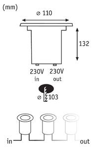 Paulmann Special Line LED vgradna talna svetilka Ø11cm