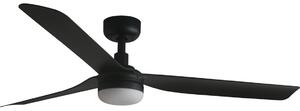 FARO 33815WT-21-LED Zatemnitveni stropni ventilator PUNT M LED/18W/230V črna pr. 132 cm WT + Daljinski upravljalnik
