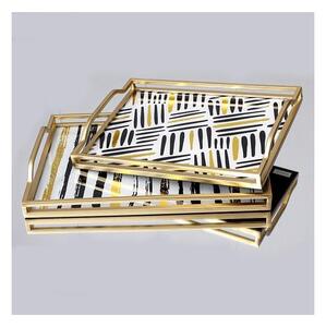 SET 2x Okrasni pladenj 40x30/35x25 cm zlata