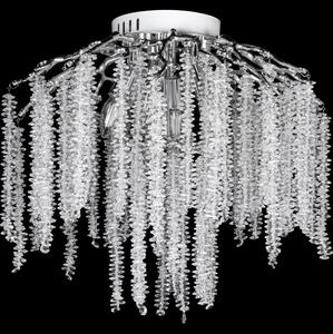 Nadgradni lestenec 6xE14/60W/230V + 3xLED/3W pr. 54 cm sijajni krom