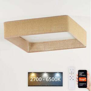 Brilagi-LED Zatemnitvena svetilka VELVET SQUARE LED/36W/230V Wi-Fi Tuya + Daljinski upravljalnik rjava