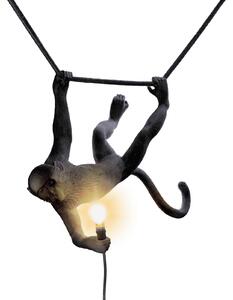 SELETTI Monkey Lamp viseča svetilka swinging črna