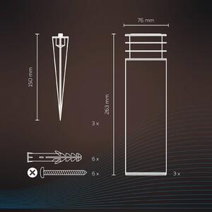 Calex Smart Outdoor Garden Post, RGBW, komplet 3 kosov