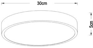 Stropna svetilka Unar LED, črna, Ø 30 cm