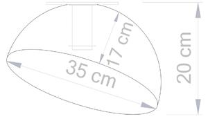 Stropna svetilka Sfera, Ø 35 cm, črna/zlata