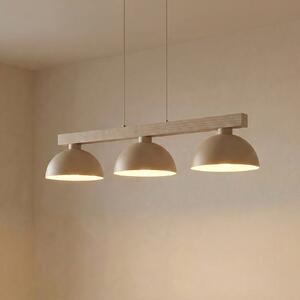TK Lighting Visoka svetilka Oslo, peščene barve, s tremi žarnicami, dolžina 118 cm, E27, zatemnjen, Bež, Dnevna soba / jedilnica, Kovina, Sodobni