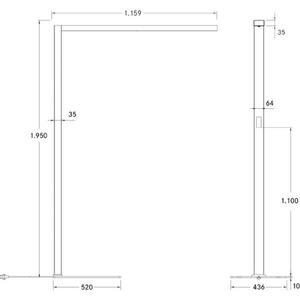 Talna svetilka LED Bevon microprism direct/indirect