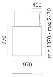 Artemide Discovery Square DALI aluminij 3.000K